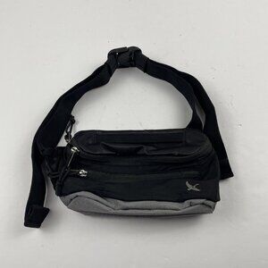 EDDIE BAUER Waist Fanny Bag Crossbody Adult Black Nylon Canvas Hike Travel